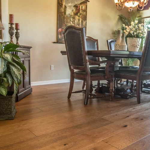 Traditional dining room wood floors | Nielson Fine Floors | Lincoln, CA