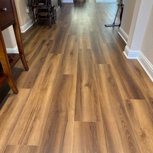 Hallway with medium textured LVP Flooring